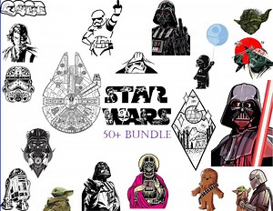 Star Wars Svg, 50  Starwars Svg Bundle, Star Wars Png, Svg Files for Cricut, Darth Vader Svg, Mandalorian Svg, Svg for Cricut, Layered - Etsy