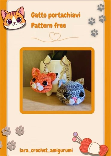 Gattini portachiavi #uncinetto #crochet #amigurumi