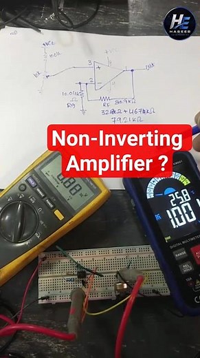 Non-Inverting Op-Amp Explained | Gain Formula & Calculation #Shorts