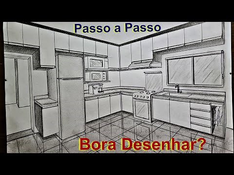 Como desenhar cozinha planejada do zero. Passo a passo. Venha aprender.