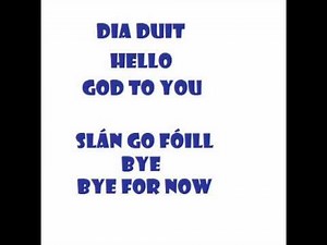 One Minute Irish - Lesson 1