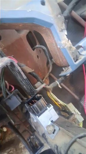 1981 Ford F600 4x4 370 2V Ignition Switch Replaced Duraspark 2 Steering Column Dropped For Access