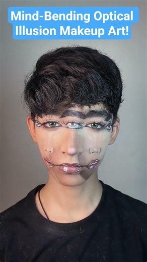 Mind-Bending Optical Illusion Makeup Art! # #talhazulfiqar #horrormakeup #illusionmakeup #optical