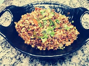 Matki Ki Sabzi-Healthy Maharashtrian dry curry (sabzi) made using sprouted matki.