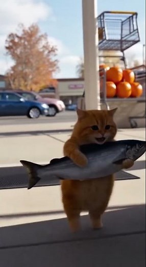 Cat on the Run: The Great Salmon Heist🐟