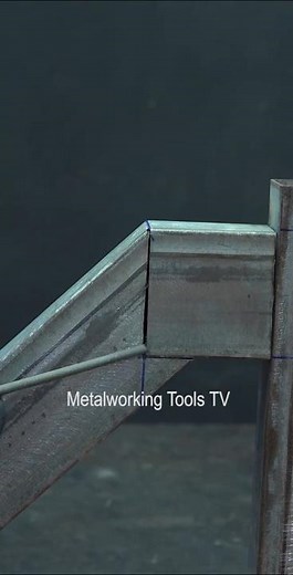 This Ruler Trick Makes Angled Tube Joint Easy #metalshop #diy #shorts #shortvideo
