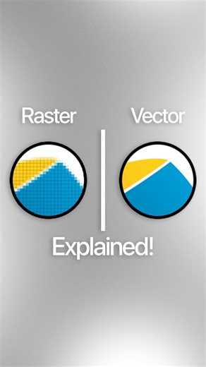Hanzala - Graphic Designer on Instagram: "Raster-Based & Vector-Based Graphics Explained! If you find this video useful then hit a like and follow because more crazy content is coming for you... #design #graphicdesign #photoshop #illustrator"