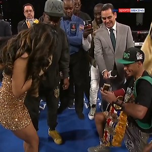 Shakur Stevenson proposes to his girlfriend after beating Oscar Valdez! 💍 ☺️ | Sky Sports Boxing