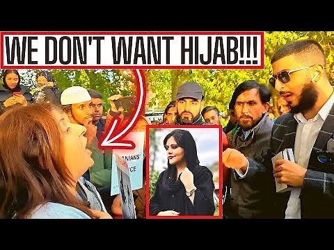 IRANIAN WOMAN TAKES OFF HIJAB
