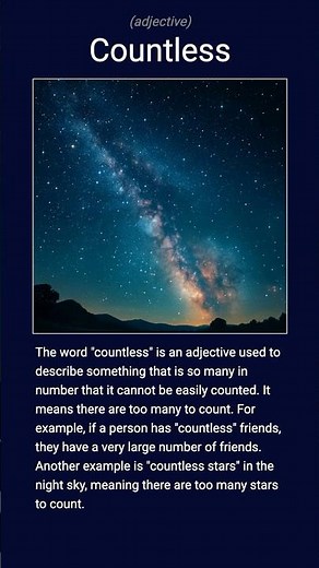 English word 'countless' adjective C1
