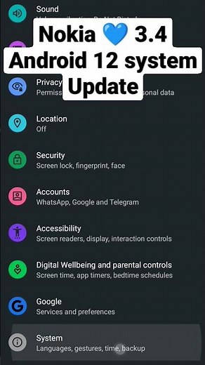 Nokia 3.4 Android 12 update