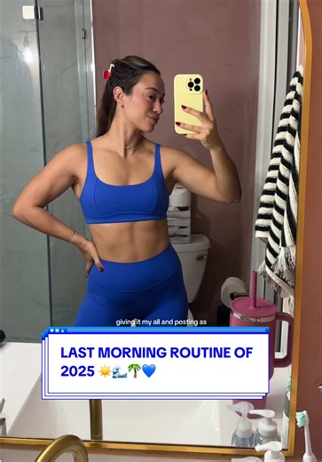 Can’t believe it’s the last morning routine of 2025!!! Thanks for hanging with me this year ☀️🌊💙🌴 #morningroutinevlog #westpalmbeach #dailyvlogs #productivemorningroutine #pilatesootd