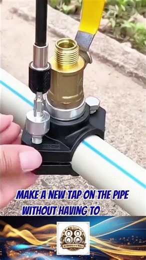 make a new tap on the pipe without having to cut it #shorts