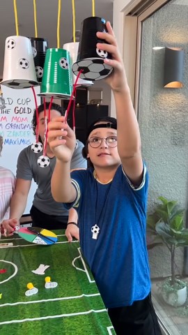 Finger soccer challenge with surprise prizes