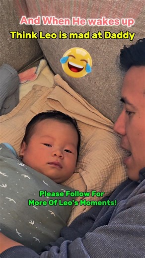 Dad's Secret Trick to Make Leo Sleep 😴😂