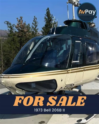 1973 Bell 206B II For Sale in British Columbia Canada (C-FKOD) Well-equipped Jet Ranger II with dual controls, cargo hook, engine auto-relight & bleed air heater. Ideal light utility helicopter, maintained for reliability & performance. Price Enquire | Location British Columbia Canada | Seller Victoria Helicopters Find more at https://avpay.aero/company/victoria-helicopters/product/1973-bell-206b-ii-for-sale-british-columbia-canada-c-fkod/ #Bell206 #JetRangerII #HelicoptersForSale #TurbineHelico