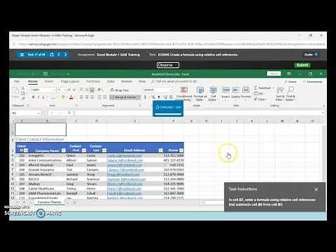 Excel Module 1 MindTap Training Video