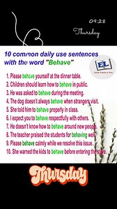12K views · 278 reactions | Learn English sentences using Behave #englishsentences #learnenglish #dailyenglish #advancedenglish #englishlearning #englishteacher #englishtips | English Learning | Facebook
