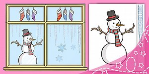 Snowman Window Display