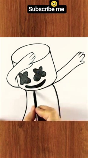marshmallow mask drawing tutorial video #drawing #art #trending #viral #shorts