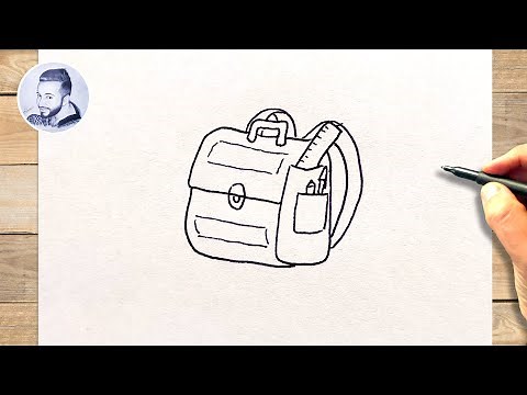 Comment dessiner un cartable d'école