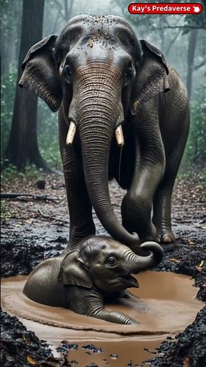 Mother Elephant Cries for Her Baby 🩶