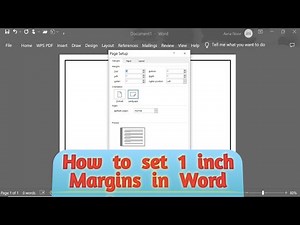How to set 1 inch Margins in MS Word