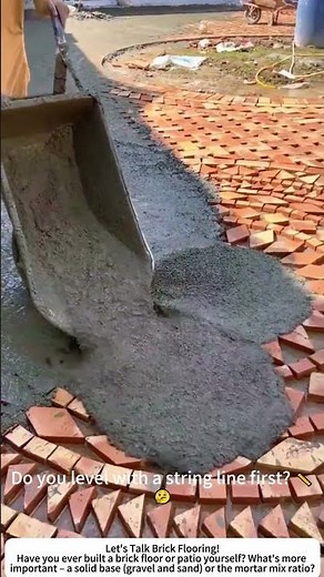 Laying Bricks with Mortar for Floor Hardening – Durable Ground Surface 🧱