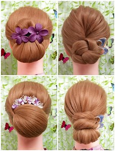 Simple Bun Hairstyles for Girls and Women with Short Hair | DIY Hacks