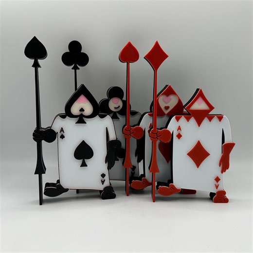 Disney's Alice in Wonderland Card Soldier Decorations 3d Printed - Etsy
