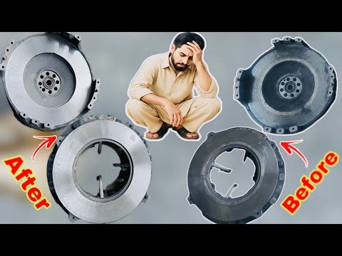 Mini Lathe Machine Facing Big Truck Flywheel | Amazing Restoration Work