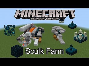 Minecraft Bedrock: Sculk Block, Sensor and Shrieker Farm for Mobile Console and Windows 10