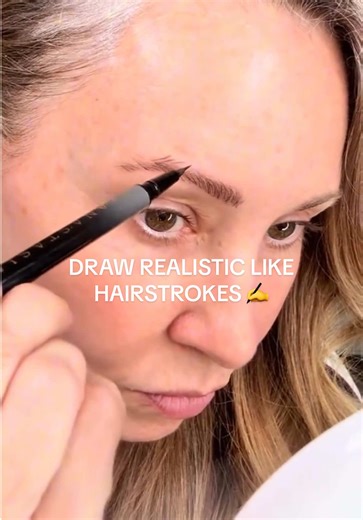 Feathered, defined, and effortlessly natural ✨ @themichellespieler uses MicroStroke Brow Pen in Dark Brown to achieve a flawless sculpted finish #ABHBrows #AnastasiaBeverlyHills #browpen