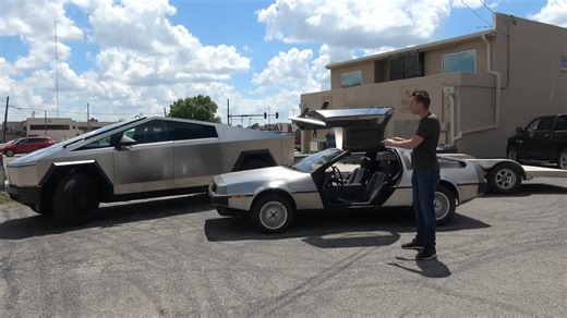 Towing a DeLorean DMC-12 with my Tesla Cybertruck did not go as planned