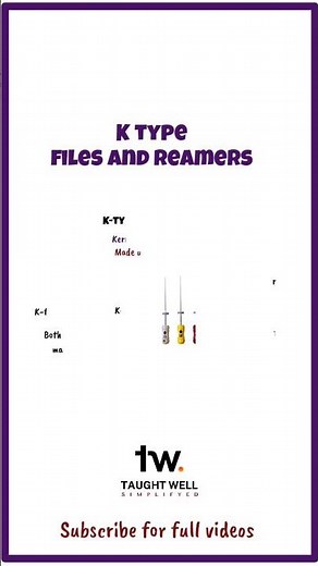 K type reamers and files #shorts #dentistry