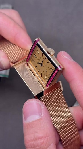 Reverso “Or Déco” Cocktail Watch with Rubies, Sapphires or Emeralds