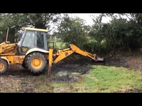 Digging out a pond with a JCB. Part 1