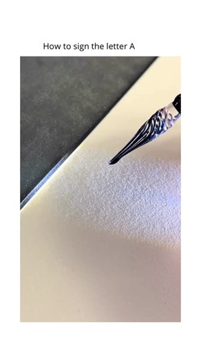 Calligraphy Videos on Instagram: "A rises from the page with quiet intention. Two strokes climb upward, leaning toward each other until they meet in a sharp, luminous peak that feels like a moment of clarity. Across the center, a gentle crossbar settles into place, turning empty space into structure and giving the letter its balance. A looks like the doorway to a beginning, a shape that stands steady while still reaching upward. Its sound carries the same sense of openness: awaken, aspire, align