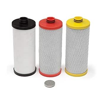 Aquasana Replacement Filter Cartridges | Fit Claryum 3-Stage Under Sink Water Filter | WQA Certified to Reduce Up to 99.99% of PFAS, Microplastics, Lead & Chlorine | AQ-5300R | AQ-C3-R