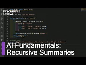 Building a Text Summarizer with AI and Recursive Summarization | Unscripted Coding