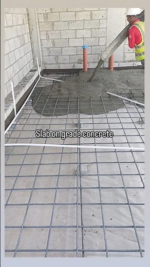 Slab on grade concrete pouring
