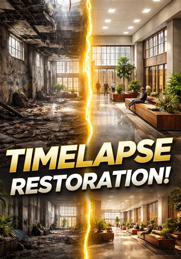 University Campus Restoration Time-Lapse 🔨 #timelapse #college #building #remodelation #renovation