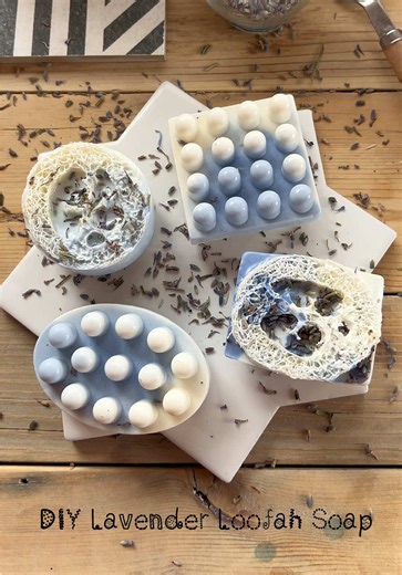 DIY Lavender Loofah Soap Making
