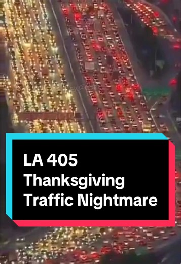 Thanksgiving Traffic Jam on 405 Freeway in Los Angeles