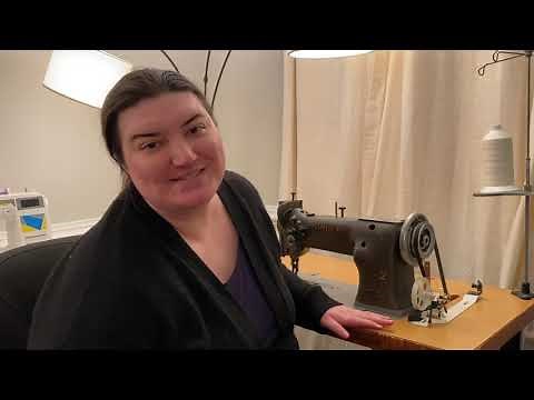 Threading a Singer 111w155 Vintage Industrial Walking Foot Sewing Machine