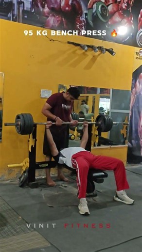Chest Workout | Bench Press 95KG 🔥 #chestworkout #viral