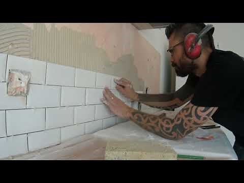 How to install subway tile kitchen backsplash, step by step