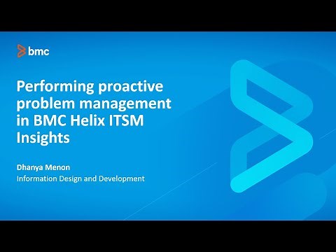 Performing proactive problem management in BMC Helix ITSM Insights