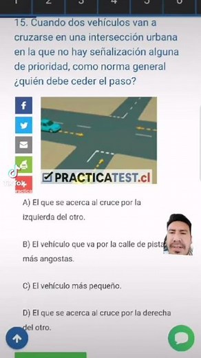 Conaset Questions 2021 - Class B and C Driver's License Chile - Question 1