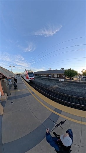 Caltrain Bullet passing Santa Clara captured on a GoPro 360 #caltrain #train #santaclara #gopro36